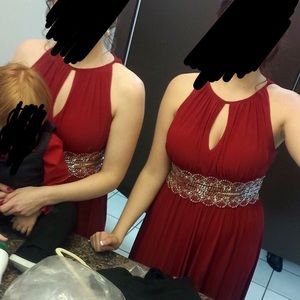 Red formal dress